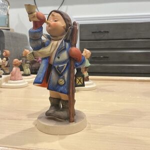 Hummel Blue and Orange Figurine with Lantern